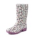Gevavi Boots Rose PVC Wit Bloem Laarzen Dames Gevavi Boots Rose PVC Wit Bloem Laarzen Dames
