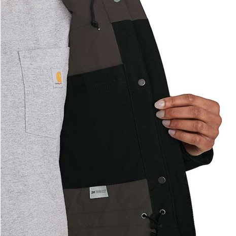 Carhartt Super Dux Insulated Traditional Zwart Winterjas Dames Carhartt Super Dux Insulated Traditional Zwart Winterjas Dames