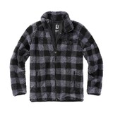 Brandit Teddyfleece Black Grey Jas Heren Brandit Teddyfleece Black Grey Jas Heren