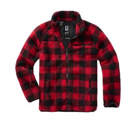 Brandit Teddyfleece Red Black Jas Heren Brandit Teddyfleece Red Black Jas Heren