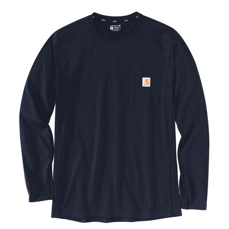 Carhartt Dearborn Pocket Longsleeve Navy Shirt Heren Carhartt Dearborn Pocket Longsleeve Navy Shirt Heren