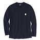 Carhartt K126 Heavyweight LS Pocket Navy T-Shirt Heren Carhartt K126 Heavyweight LS Pocket Navy T-Shirt Heren