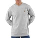 Carhartt K126 Heavyweight LS Pocket Heather Grey T-Shirt Heren Carhartt K126 Heavyweight LS Pocket Heather Grey T-Shirt Heren