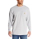 Carhartt K126 Heavyweight LS Pocket Heather Grey T-Shirt Heren Carhartt K126 Heavyweight LS Pocket Heather Grey T-Shirt Heren