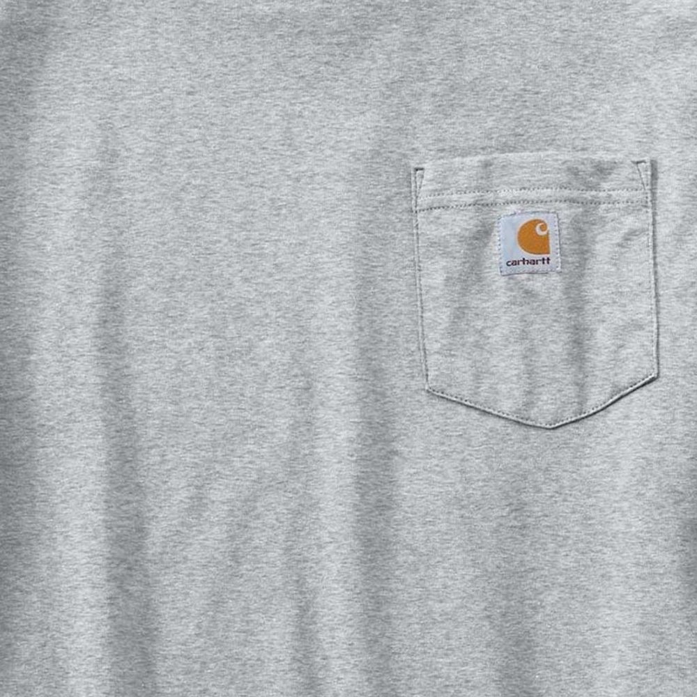 Carhartt Dearborn Pocket Longsleeve Heather Grey Shirt Heren Carhartt Dearborn Pocket Longsleeve Heather Grey Shirt Heren