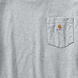 Carhartt K126 Heavyweight LS Pocket Heather Grey T-Shirt Heren Carhartt K126 Heavyweight LS Pocket Heather Grey T-Shirt Heren