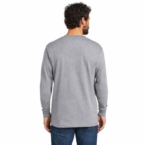 Carhartt Dearborn Pocket Longsleeve Heather Grey Shirt Heren Carhartt Dearborn Pocket Longsleeve Heather Grey Shirt Heren