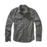 Brandit Vintage Shirt Longsleeve Charcoal Grey Overhemd Heren