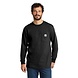 Carhartt K126 Heavyweight LS Pocket Zwart T-Shirt Heren Carhartt K126 Heavyweight LS Pocket Zwart T-Shirt Heren