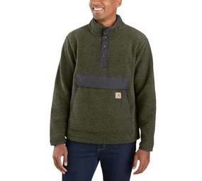 Carhartt Relaxed Fit Fleece Basil Heather Pullover Heren Carhartt Relaxed Fit Fleece Basil Heather Pullover Heren