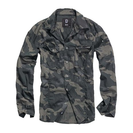 Brandit Slim Fit Dark Camo Overhemd Heren