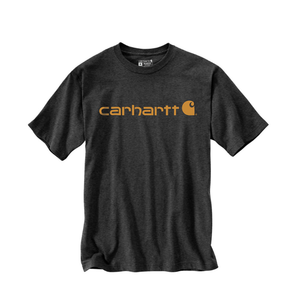Carhartt Dearborn Logo Shortsleeve Carbon Heather T-Shirt Heren Carhartt Dearborn Logo Shortsleeve Carbon Heather T-Shirt Heren