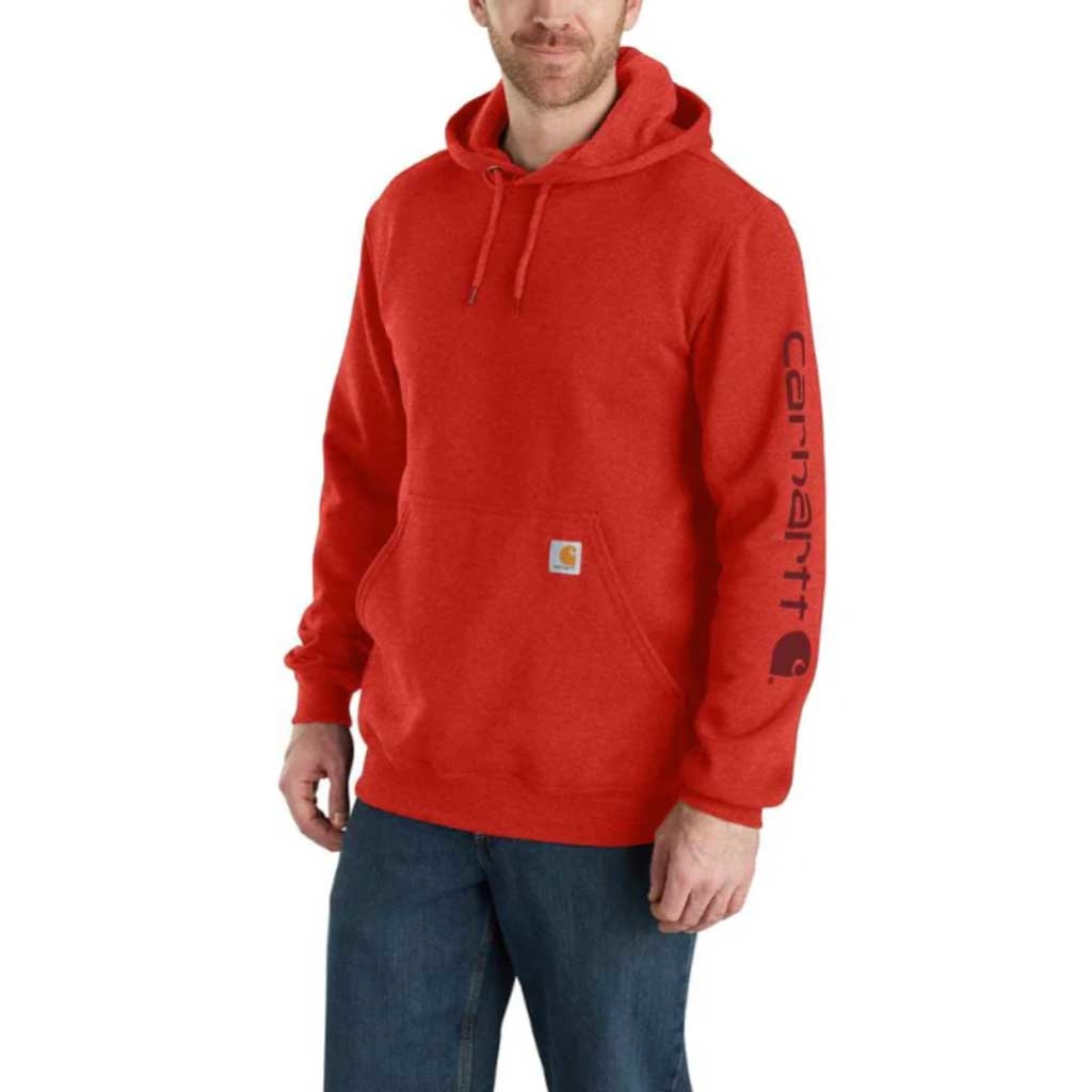 Sleeve Logo Chilli Pepper Heather Hooded Sweatshirt Heren