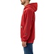 Carhartt Sleeve Logo Chilli Pepper Heather Hooded Sweatshirt Heren Carhartt Sleeve Logo Chilli Pepper Heather Hooded Sweatshirt Heren