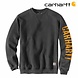 Carhartt Crewneck Logo Sleeve Graphic Carbon Heather Sweatshirt Heren Carhartt Crewneck Logo Sleeve Graphic Carbon Heather Sweatshirt Heren