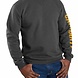 Carhartt Crewneck Logo Sleeve Graphic Carbon Heather Sweatshirt Heren Carhartt Crewneck Logo Sleeve Graphic Carbon Heather Sweatshirt Heren