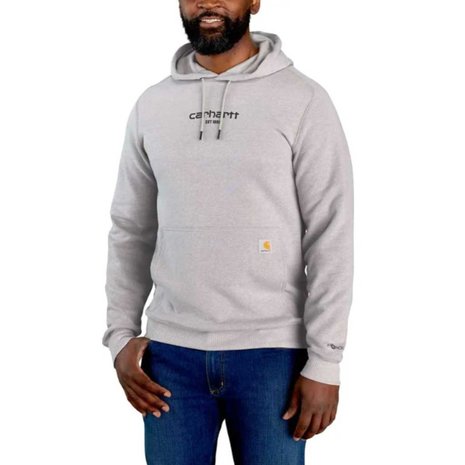 Carhartt Force Lightweight Graphic Logo Asphalt Heather Sweatshirt Heren