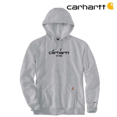 Carhartt Force Lightweight Graphic LogoAsphalt Heather Sweatshirt Heren
