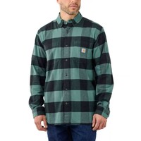 Carhartt Rugged Flex Flannel Plaid Slate Green Shirt Heren