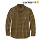 Carhartt Rugged Flex Flannel Plaid Oak Brown Shirt Heren Carhartt Rugged Flex Flannel Plaid Oak Brown Shirt Heren