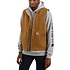 Washed Duck Sherpa-Lined Bruin Mock-Neck Vest Heren Washed Duck Sherpa-Lined Bruin Mock-Neck Vest Heren