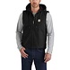 Carhartt Washed Duck Fleece-Lined Zwart Hooded Vest Heren Carhartt Washed Duck Fleece-Lined Zwart Hooded Vest Heren