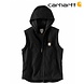 Carhartt Washed Duck Fleece-Lined Zwart Hooded Vest Heren Carhartt Washed Duck Fleece-Lined Zwart Hooded Vest Heren
