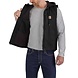 Carhartt Washed Duck Fleece-Lined Zwart Hooded Vest Heren Carhartt Washed Duck Fleece-Lined Zwart Hooded Vest Heren