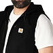 Carhartt Washed Duck Fleece-Lined Zwart Hooded Vest Heren Carhartt Washed Duck Fleece-Lined Zwart Hooded Vest Heren