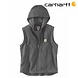 Carhartt Washed Duck Fleece-Lined Gravel Hooded Vest Heren Carhartt Washed Duck Fleece-Lined Gravel Hooded Vest Heren