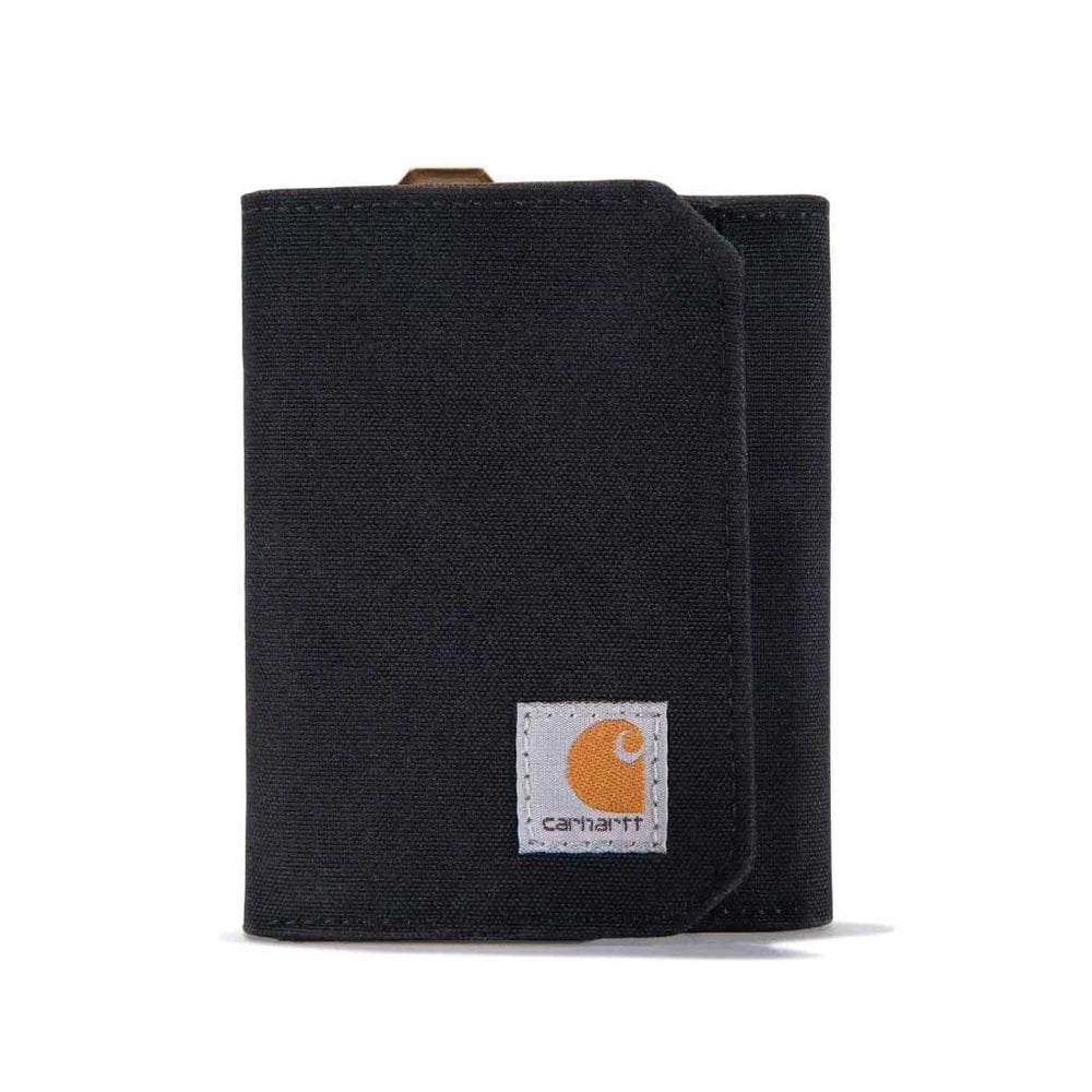 Carhartt Nylon Duck Trifold Zwart Portemonnee