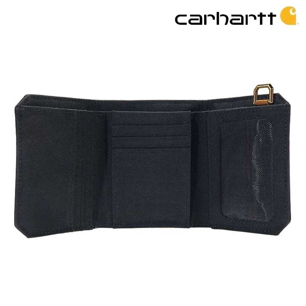 Carhartt Nylon Duck Trifold Zwart Portemonnee