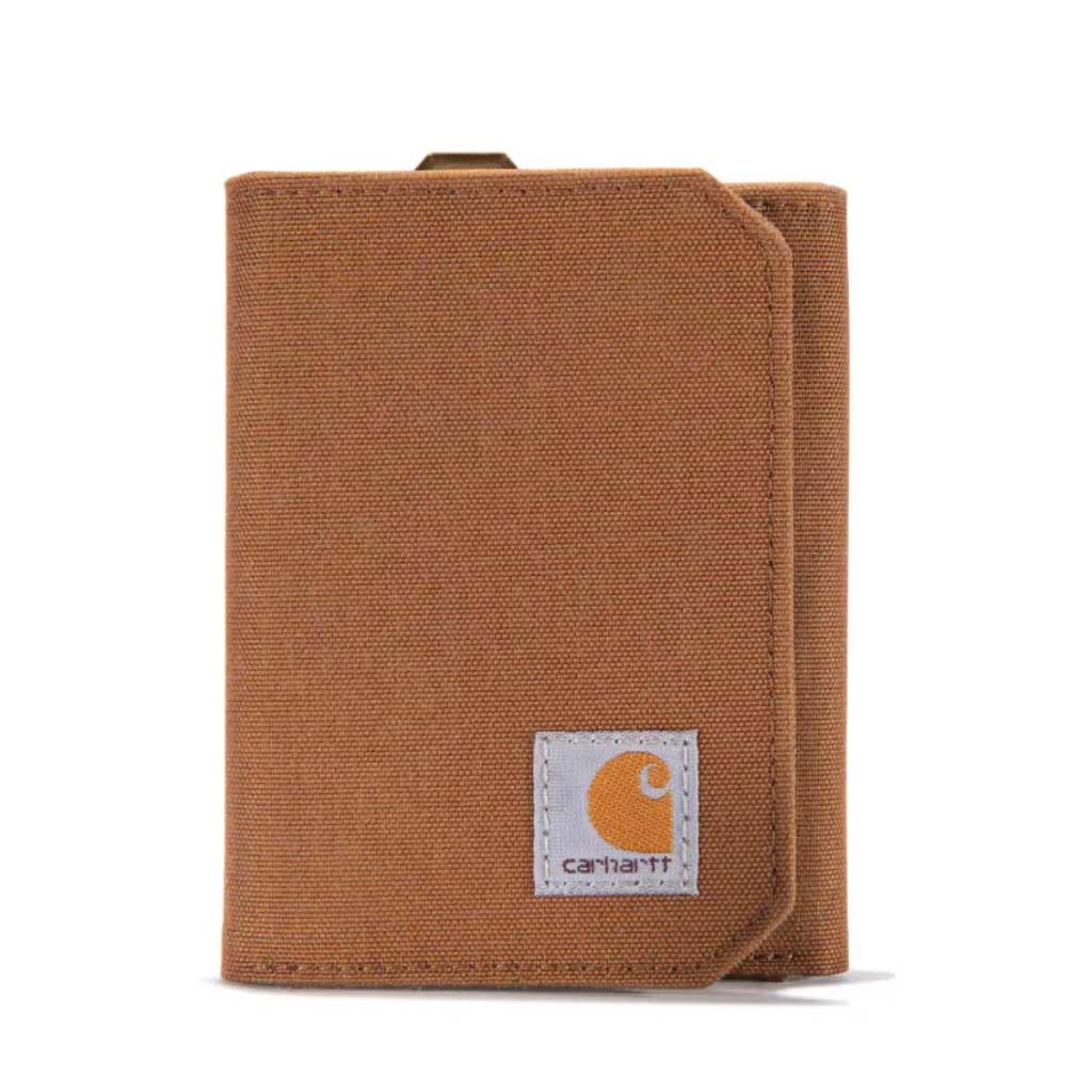 Nylon Duck Trifold Bruin Portemonnee
