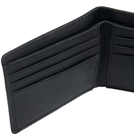 Carhartt Saddle Leather Bifold Zwart Portemonnee Carhartt Saddle Leather Bifold Zwart Portemonnee