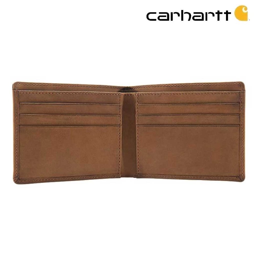 Carhartt Saddle Leather Bifold Bruin Portemonnee Carhartt Saddle Leather Bifold Bruin Portemonnee