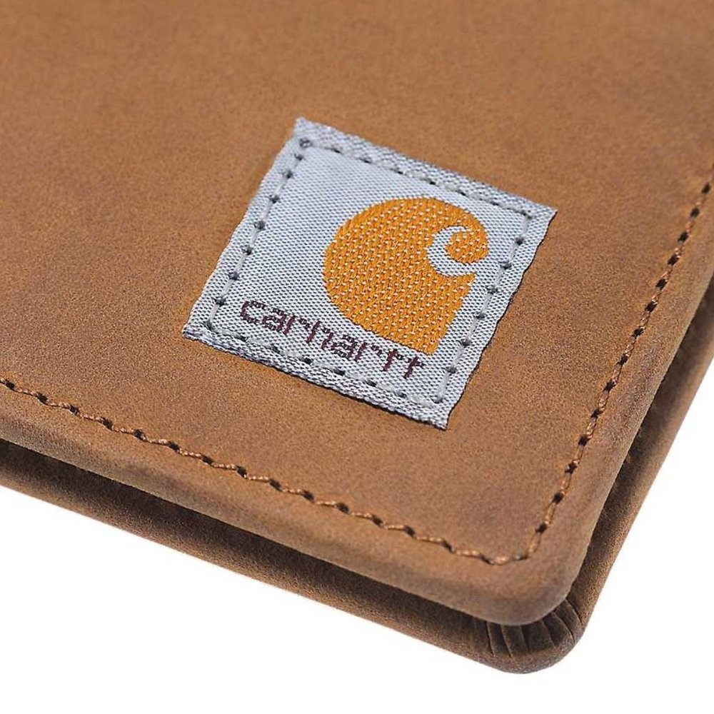 Carhartt Saddle Leather Bifold Bruin Portemonnee Carhartt Saddle Leather Bifold Bruin Portemonnee