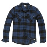 Vintage Industries Sem Flannel Kobalt Check Overhemd Heren Vintage Industries Sem Flannel Kobalt Check Overhemd Heren