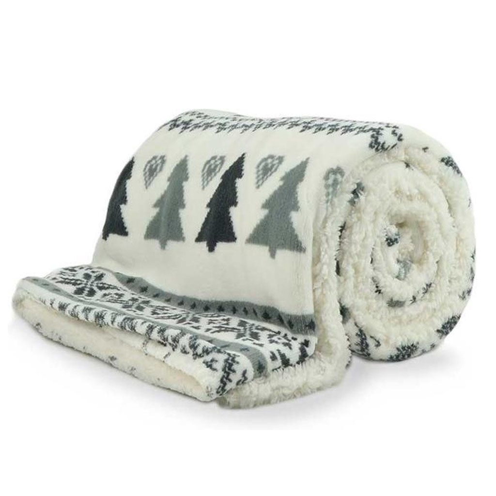 Wonderful Plaid 130x160cm White Fleecedeken Wonderful Plaid 130x160cm White Fleecedeken