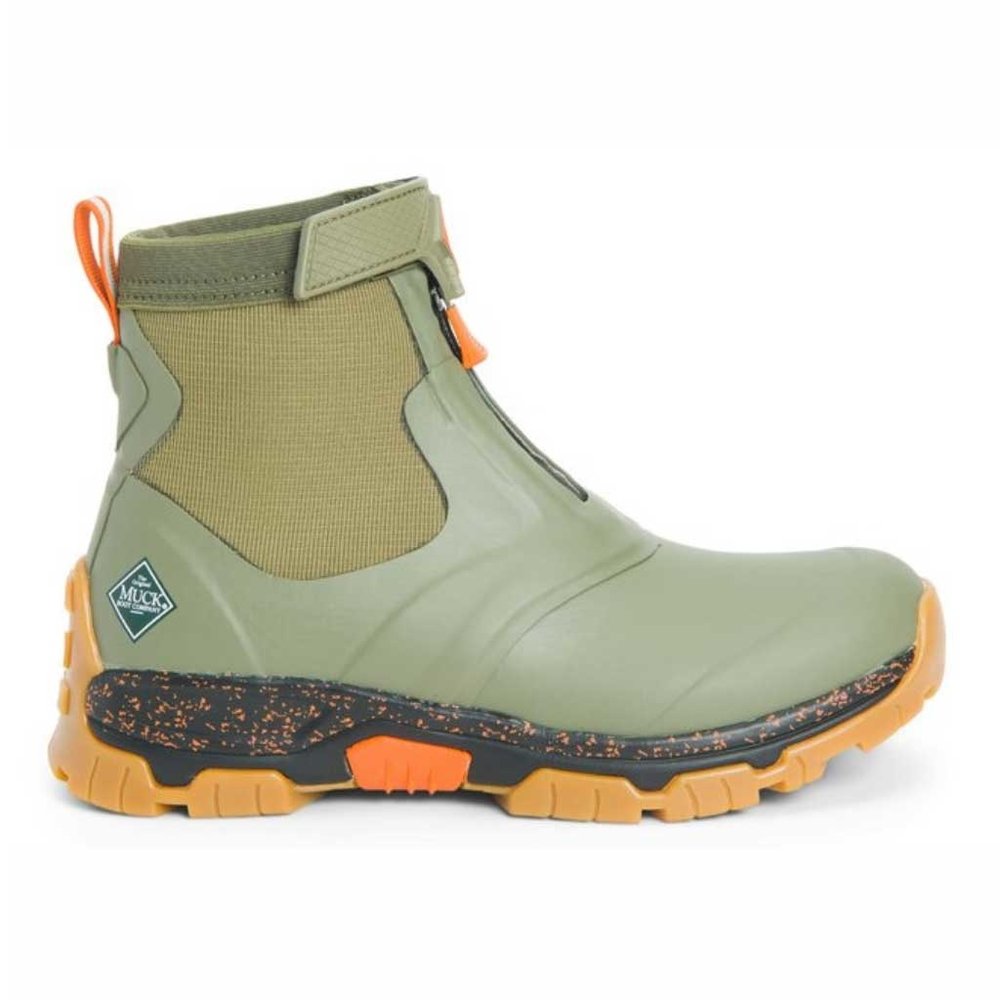 Regenlaarzen Muck Boot Apex Zip Olive Orange Heren - BD Store