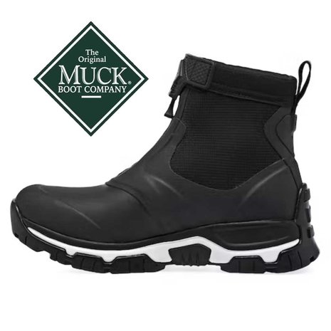 Muck Boot Apex Zip Black White Laarzen Dames
