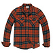 Vintage Industries Sem Flannel Orange Check Overhemd Heren Vintage Industries Sem Flannel Orange Check Overhemd Heren