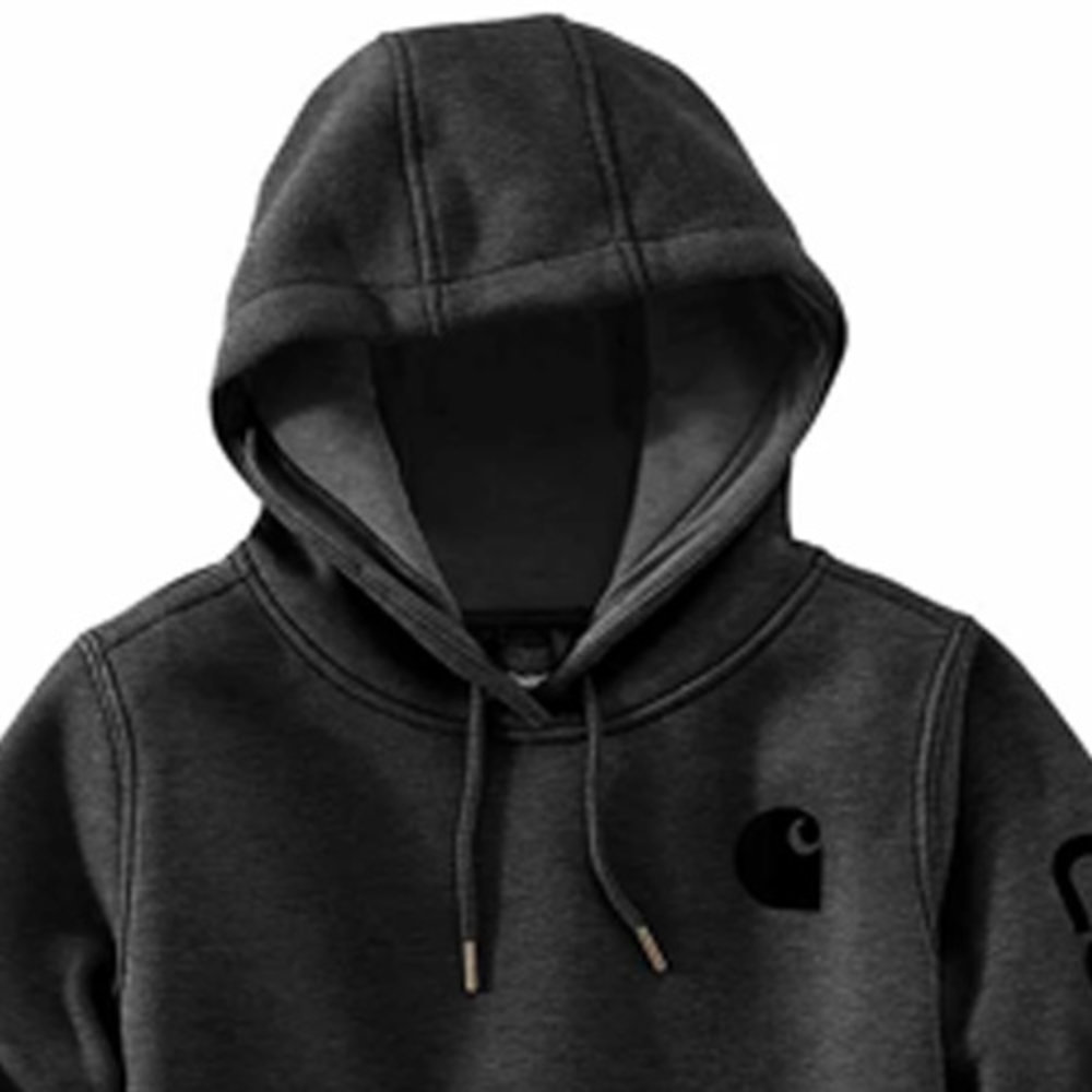 Carhartt Midweight Logo Sleeve Graphic Carbon Heather Sweatshirt Dames Carhartt Midweight Logo Sleeve Graphic Carbon Heather Sweatshirt Dames