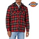 Dickies Hooded Flannel Red Black Shirt Jacket Heren Dickies Hooded Flannel Red Black Shirt Jacket Heren
