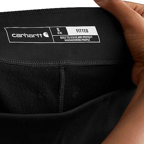 Carhartt Force Fitted Heavyweight Lined Zwart Legging Dames Carhartt Force Fitted Heavyweight Lined Zwart Legging Dames