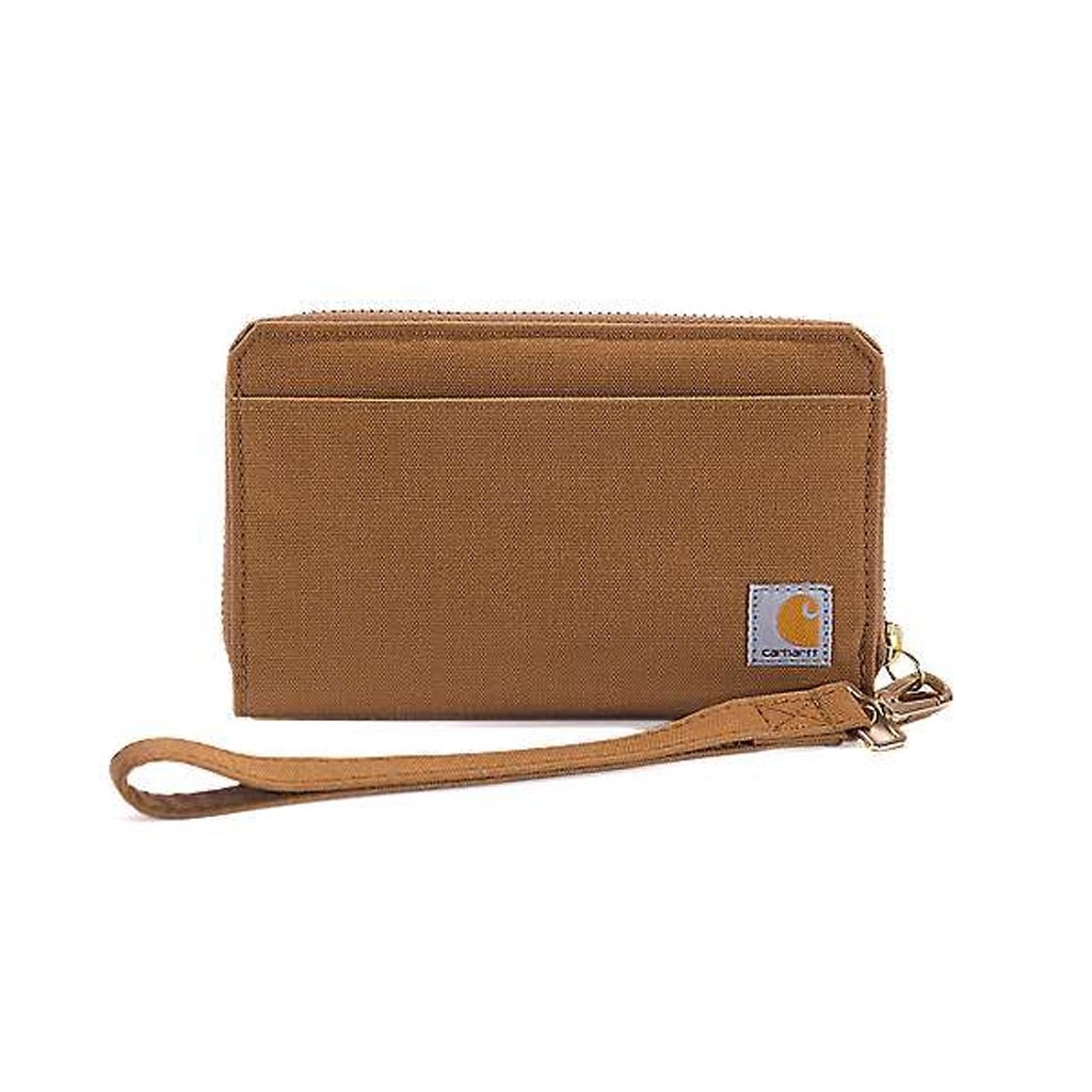 Nylon Duck Lay-Flat Clutch Bruin Portemonnee