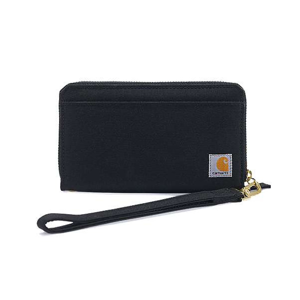 Nylon Duck Lay-Flat Clutch Zwart Portemonnee