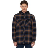 Dickies Fleece Hooded Flannel Ink Navy Brown Vest Heren