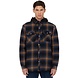 Dickies Fleece Hooded Flannel Ink Navy Brown Vest Heren Dickies Fleece Hooded Flannel Ink Navy Brown Vest Heren