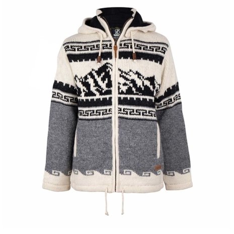 Shakaloha Alaska Zip Hood Grey White Nepal Vest Heren Shakaloha Alaska Zip Hood Grey White Nepal Vest Heren