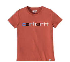 Carhartt Logo Graphic Terracotta T-Shirt Dames Carhartt Logo Graphic Terracotta T-Shirt Dames